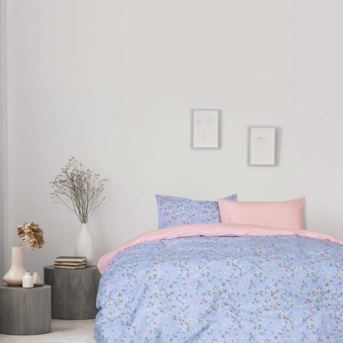 Κουβερλί Υπέρδιπλο - Zinia Blue