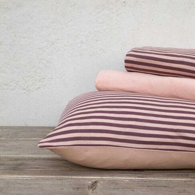 Σετ Σεντόνια Μονά με Λάστιχο - Suave Dark Pink