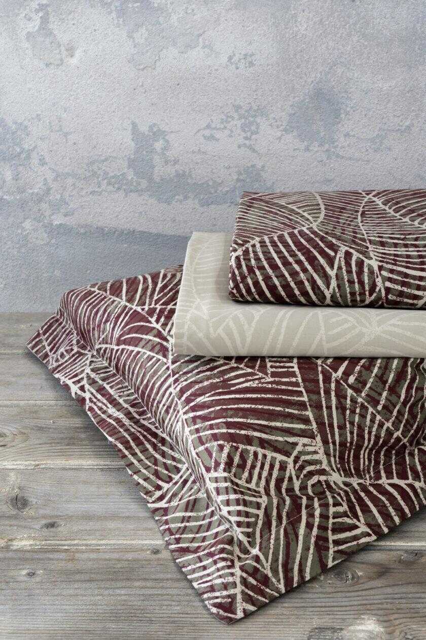 Σετ Παπλωματοθήκη Μονή - Folio Wine Red