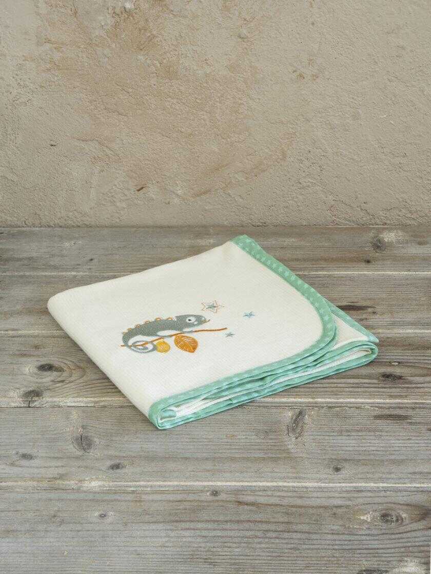 Κουβέρτα Πικέ 110x140 - Cute Chameleon