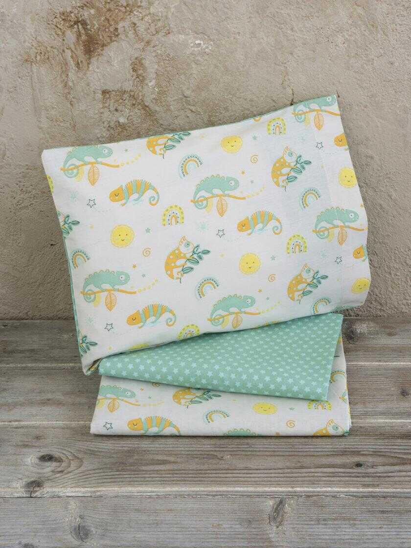 Σετ Σεντόνια Κούνιας - Cute Chameleon