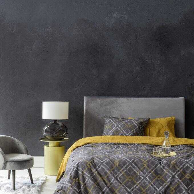 Σετ Σεντόνια Μονά με Λάστιχο - Nobel Dark Gray