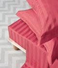 Σετ Υπέρδιπλα Σεντόνια 240x270 SATIN STRIPES CORAL