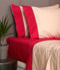 Σετ Υπέρδιπλα Σεντόνια Με Φάσα 240x260 COLOUR RAINBOW SAND/RED