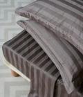 Σετ Παπλωματοθήκη Υπέρδιπλη 240x255 SATIN STRIPES CINDER