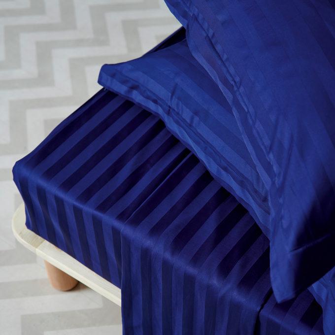 Σετ Υπέρδιπλα Σεντόνια 240x270 SATIN STRIPES OCEAN