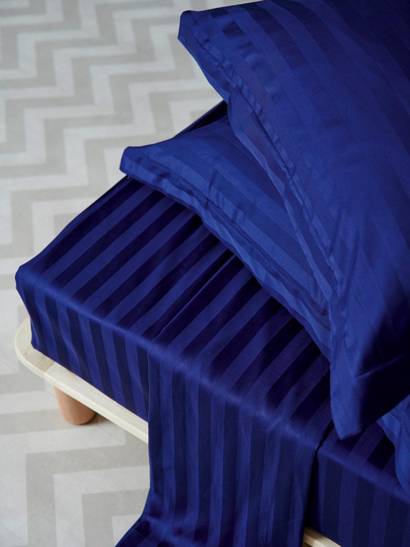 Σετ Υπέρδιπλα Σεντόνια 240x270 SATIN STRIPES OCEAN