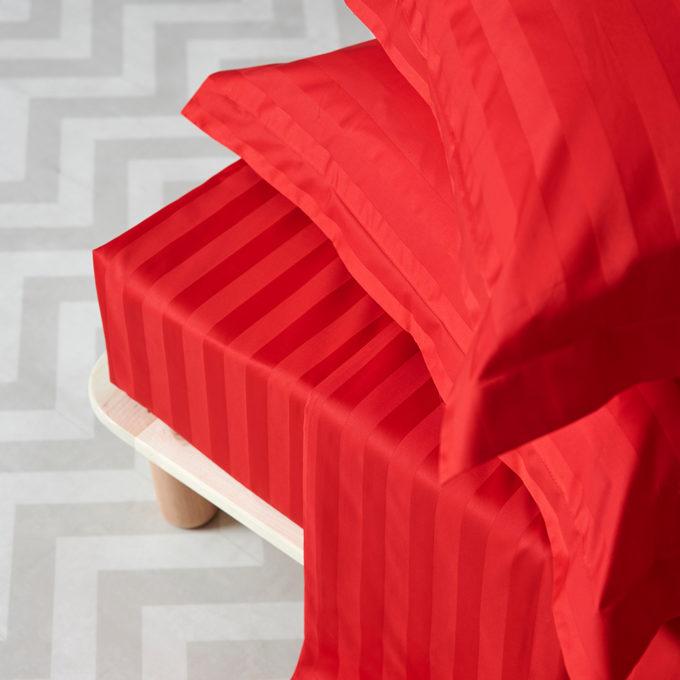 Σετ Παπλωματοθήκη Υπέρδιπλη 240x255 SATIN STRIPES FLAME