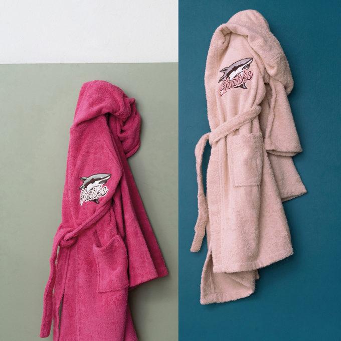 Μπουρνούζι με Κουκούλα Kids Bath SHARK ROSE 8-10