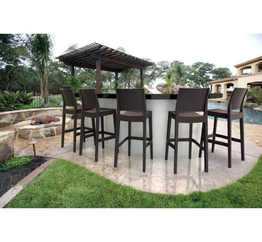 Jamaica rattan σκαμπό bar21