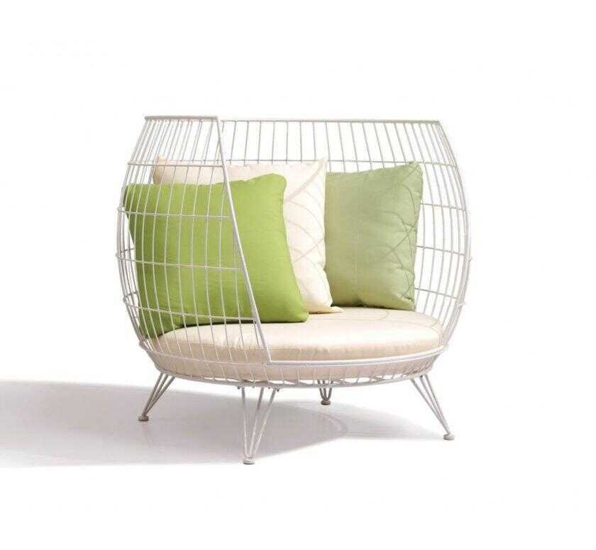 Circle πολυθρόνα lounge μεταλλική1