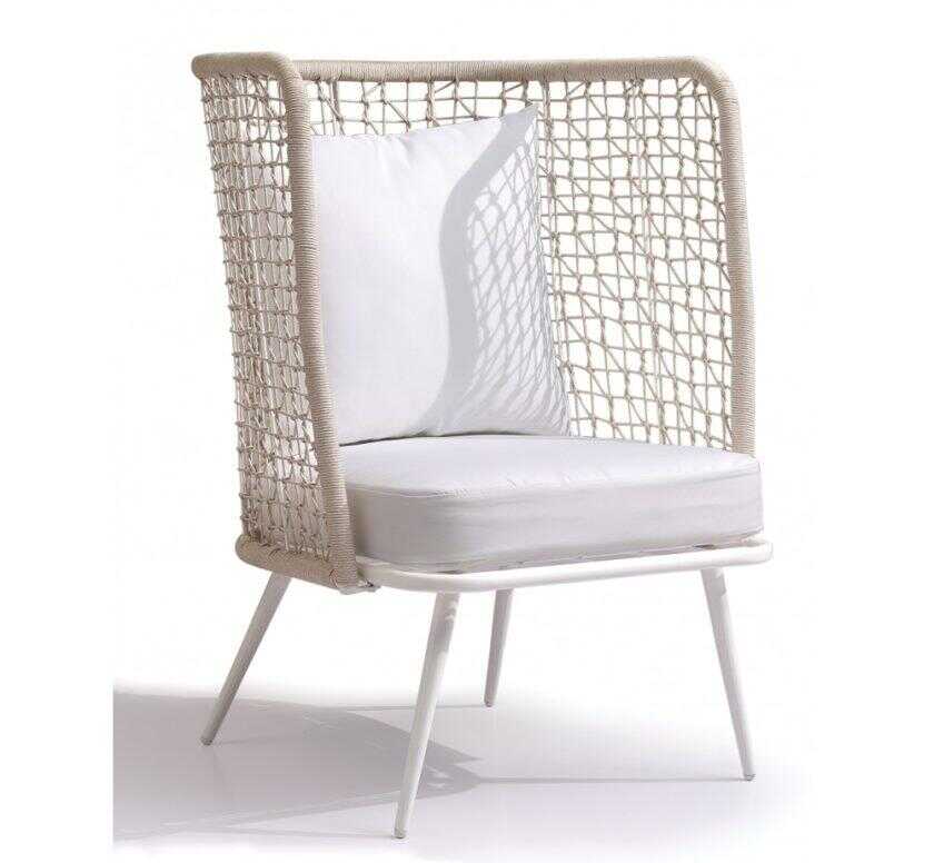 Malawi πολυθρόνα lounge μεταλλική με rope1
