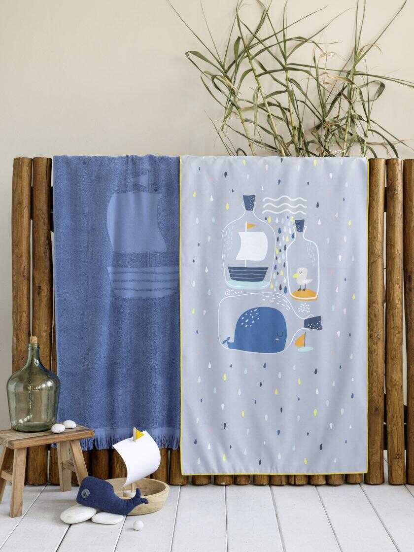 Πετσέτα Θαλάσσης 70x140 - Message in a Bottle Jacquard