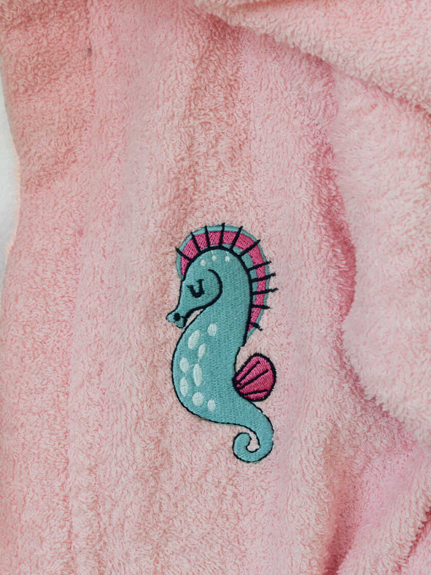 Μπουρνούζι με Κουκούλα Kids Bath TAMI PINK 4-6