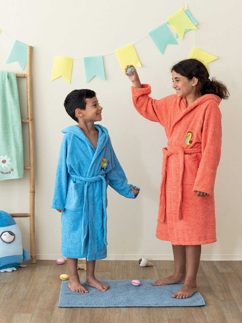 Μπουρνούζι με Κουκούλα Kids Bath TAMI PEACH 10-12