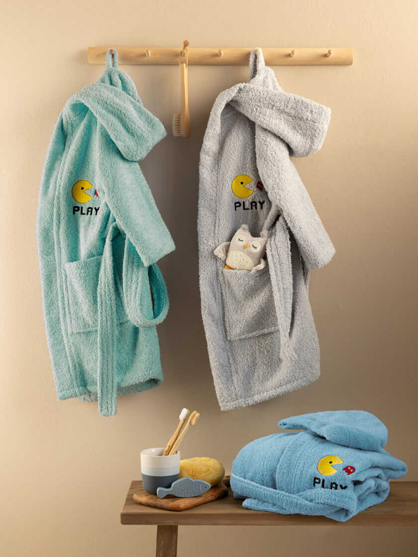 Μπουρνούζι με Κουκούλα Kids Bath PAC AQUA 12-14