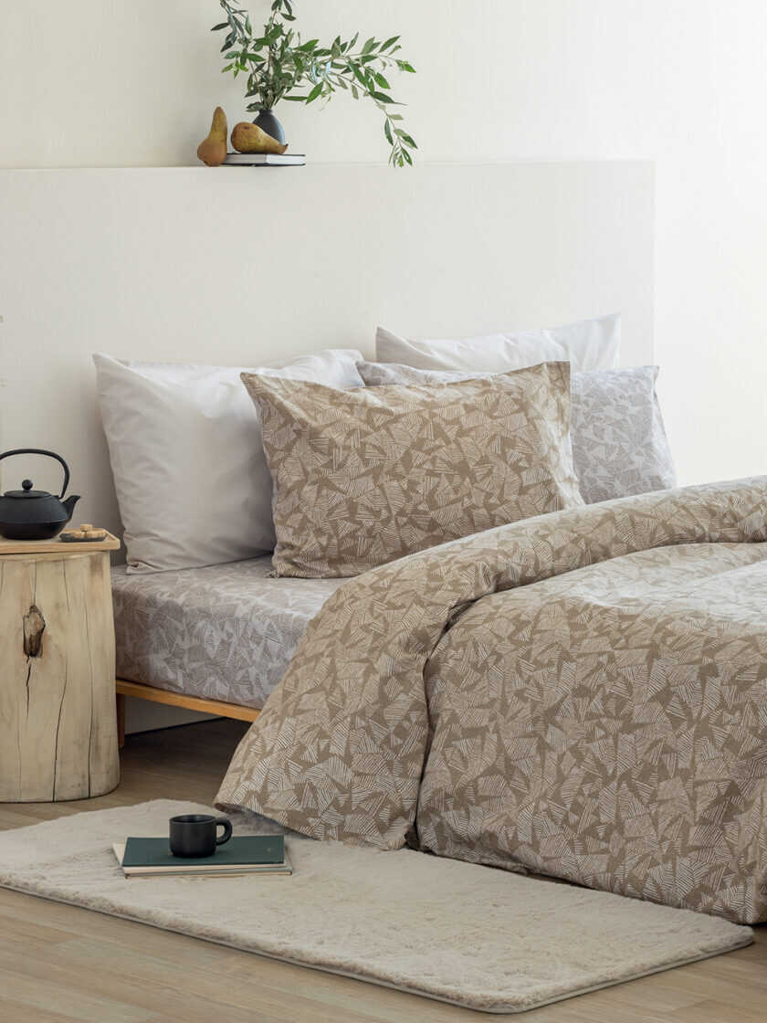 Σετ Σεντόνια Υπέρδιπλα Flannel Beauty 240x265 FB0225 Χωρίς Λάστιχο