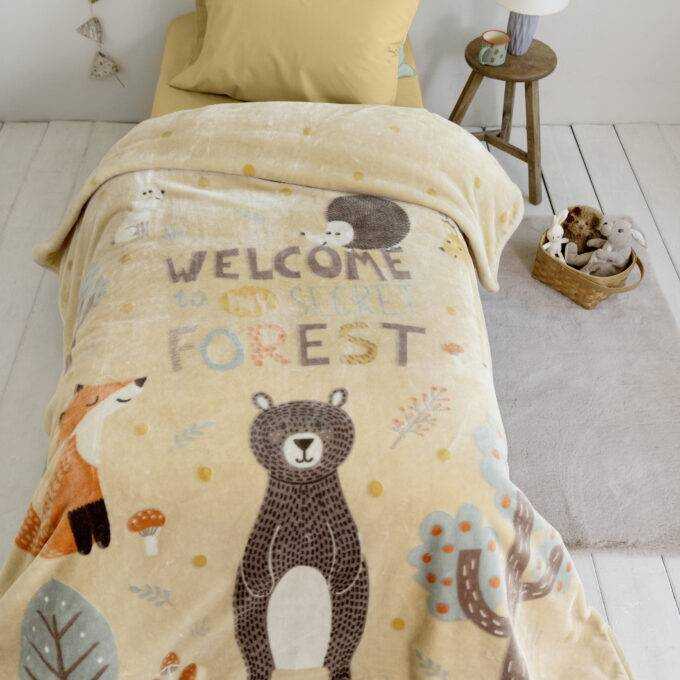 Κουβέρτα Βελουτέ Μονή 160x220 - Secret Forest