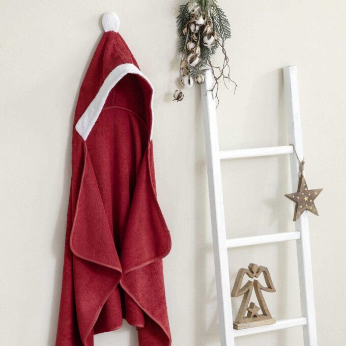 Παιδική κάπα 70x120 με κουκουλα - Santa Claus