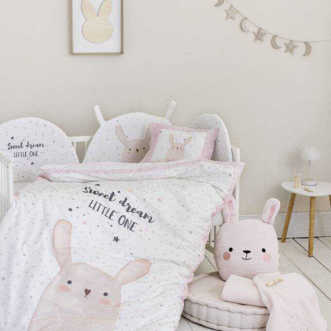 Σετ Παπλωματοθήκη Κούνιας - Lovely Bunny