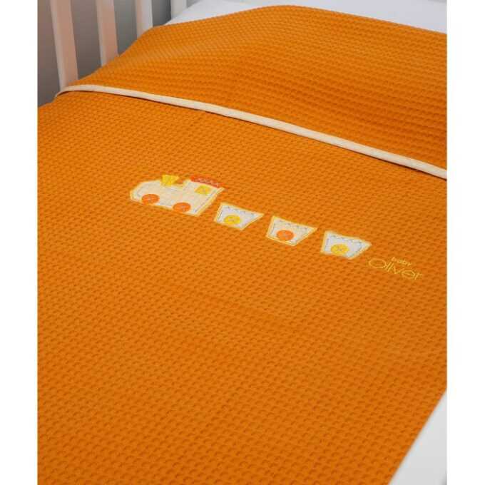 Baby Oliver des.473 Κουβέρτα Πικέ Κούνιας 100x140-1