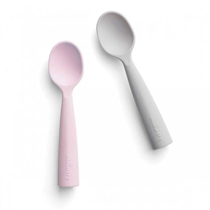 Miniware Des.12 Σετ 2τ Κουτάλια Σιλικόνης Ροζ-13,5cm-1