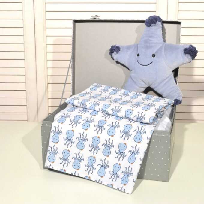 Oliver Baby Des.190 Πάνα Εμπριμέ με στρίφωμα 75x75 100% Βαμβάκι-1