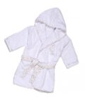 Miffy Des 71 Μπουρνούζι με μανίκια και κουκούλα Σομόν Λουλούδια 2 ετών-450γρ/τμ-1