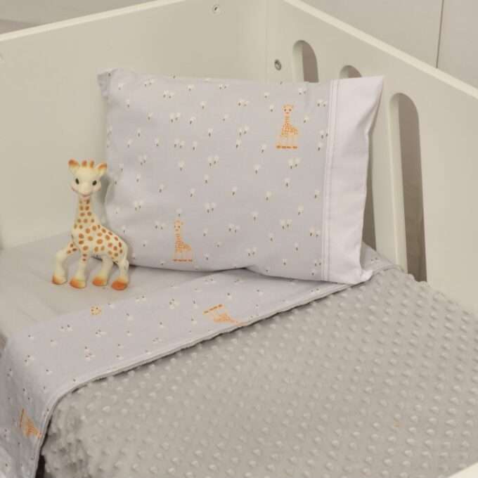 Κουβέρτα κούνιας διπλής όψης Minky Sophie La Girafe σχ 505-1