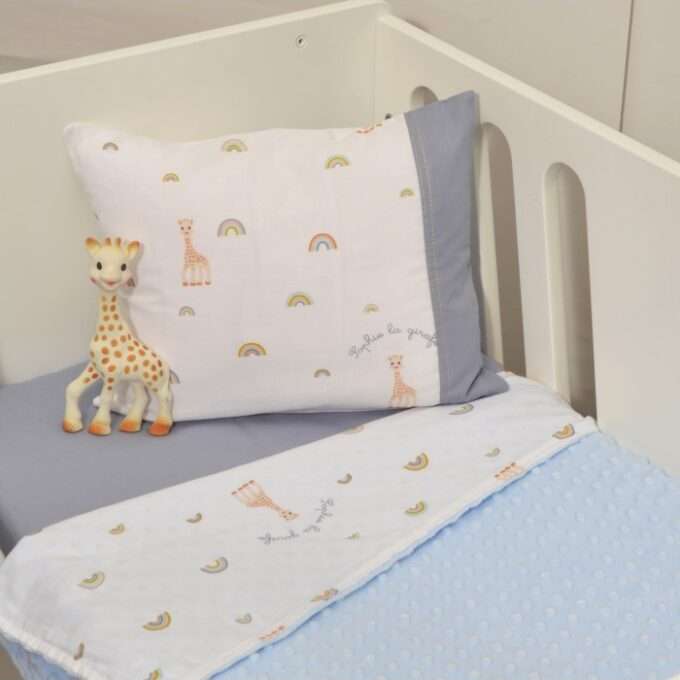 Κουβέρτα κούνιας διπλής όψης Minky Sophie La Girafe σχ 501-1