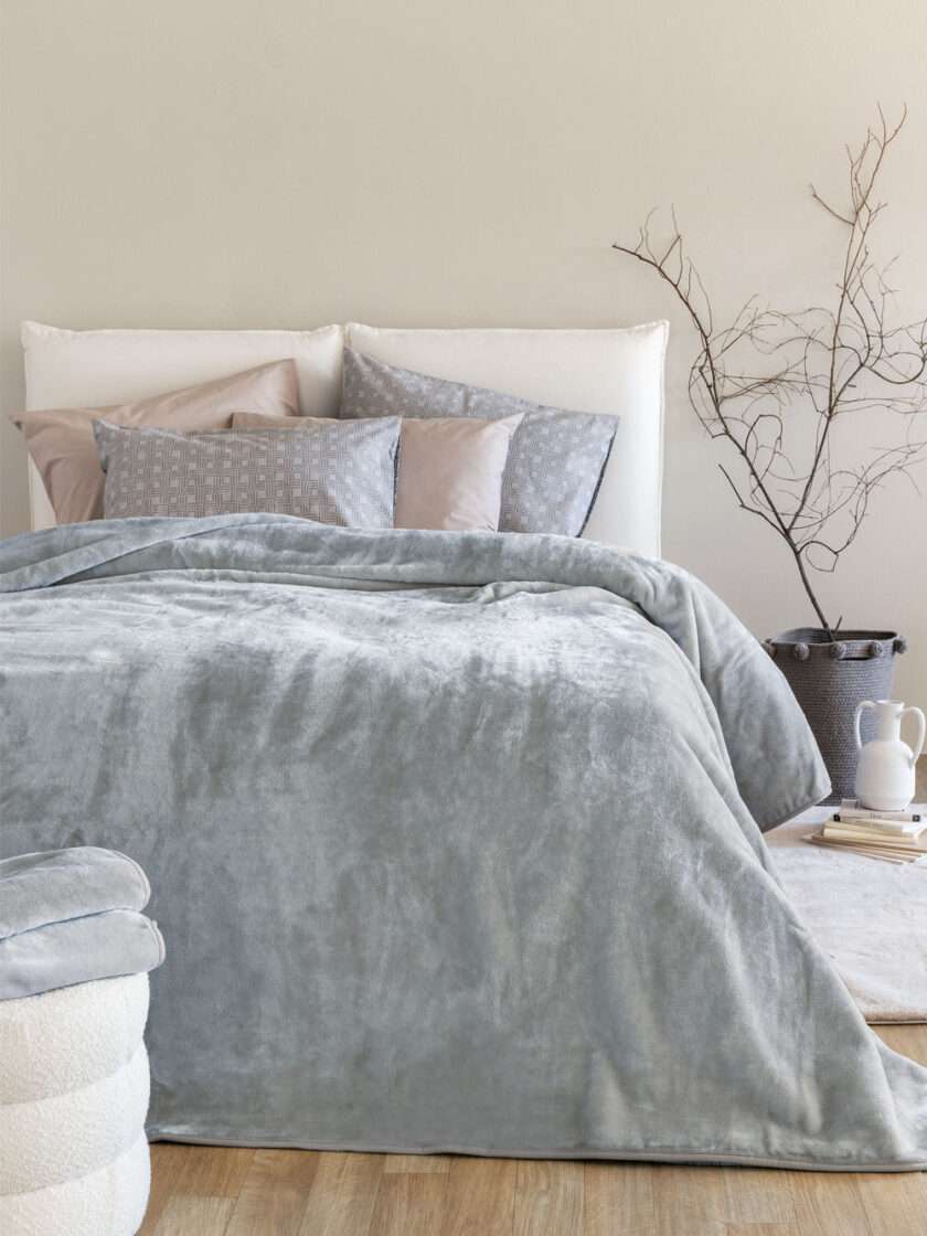 Κουβέρτα Βελουτέ 170x240 DREAM VELOUR/4 ASH