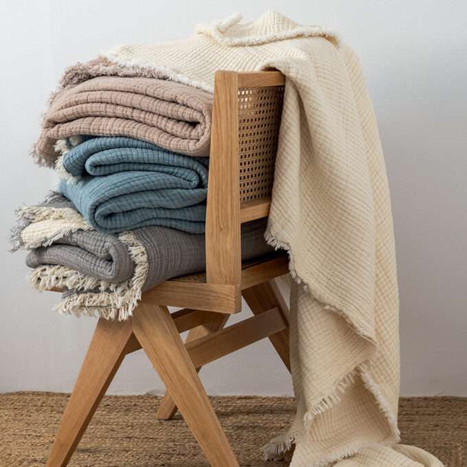 Κουβέρτα muslin 250x240 MOUS GREY