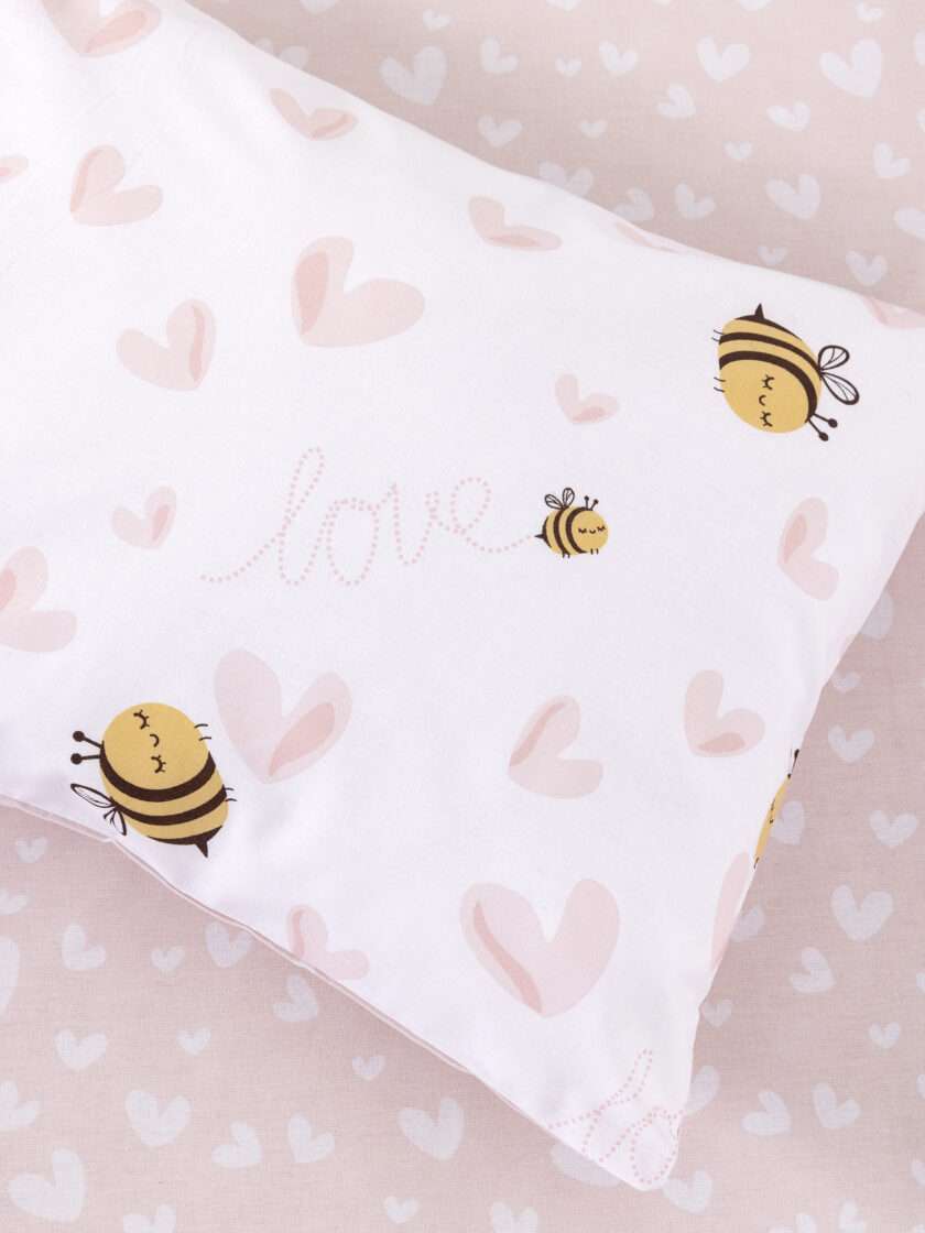 Σετ Σεντόνια Κούνιας με Λάστιχο - Bee Love