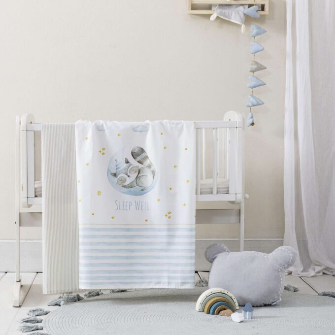 Σετ Σεντόνια Λίκνου - Sleepy Racoon