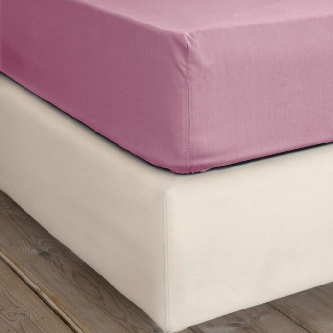 Σεντόνι Υπέρδιπλο με Λάστιχο Unicolors - Apple Pink