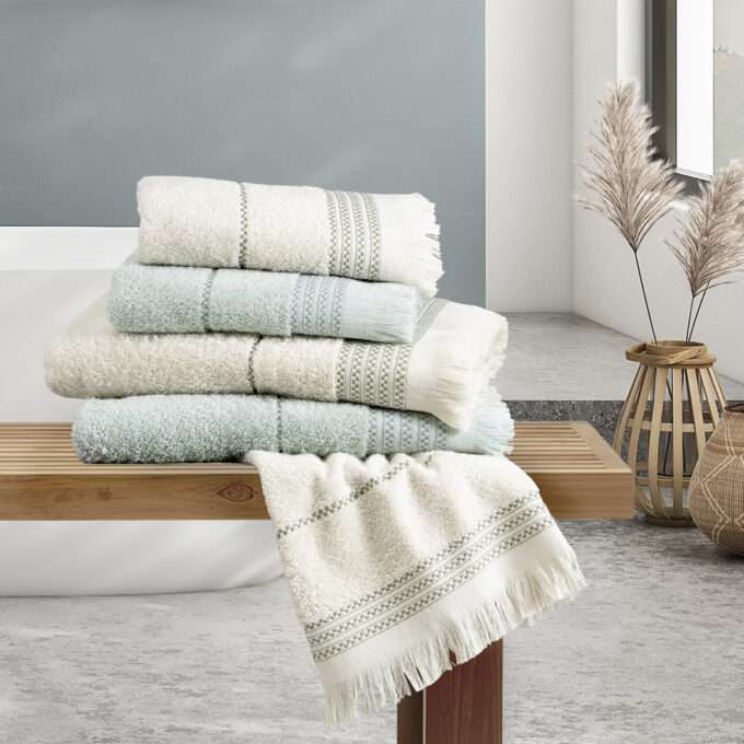 Σετ Πετσέτες (30x50 + 50x90 + 70x140) Plush - Dusty Mint