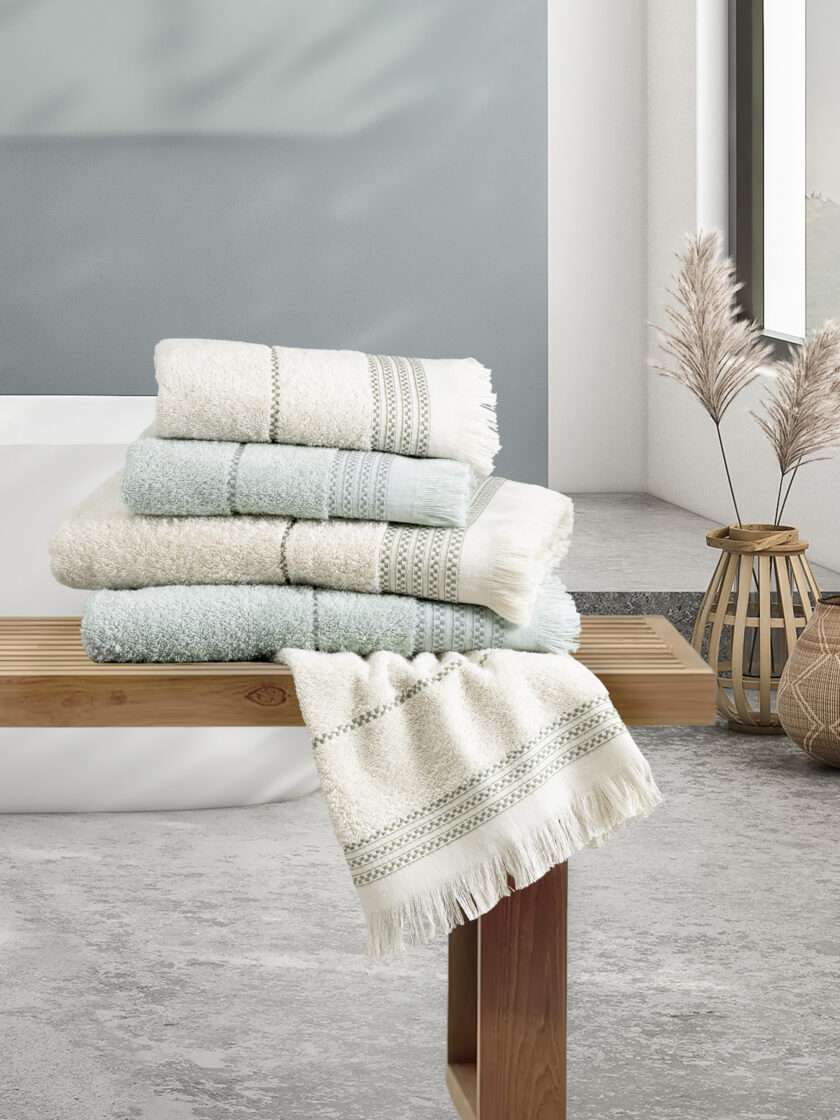 Σετ Πετσέτες (30x50 + 50x90 + 70x140) Plush - Dusty Mint