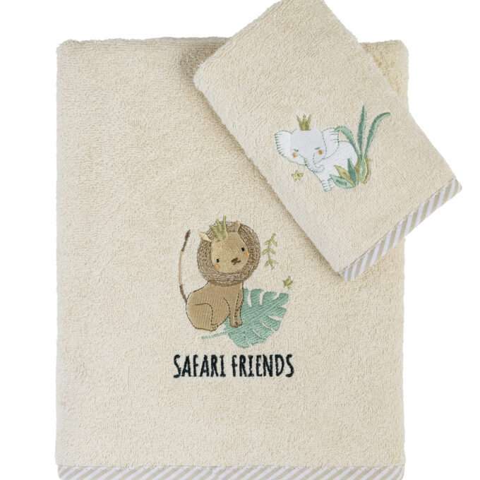 Σετ Πετσέτες (30x50 + 70x140) - Safari Friends