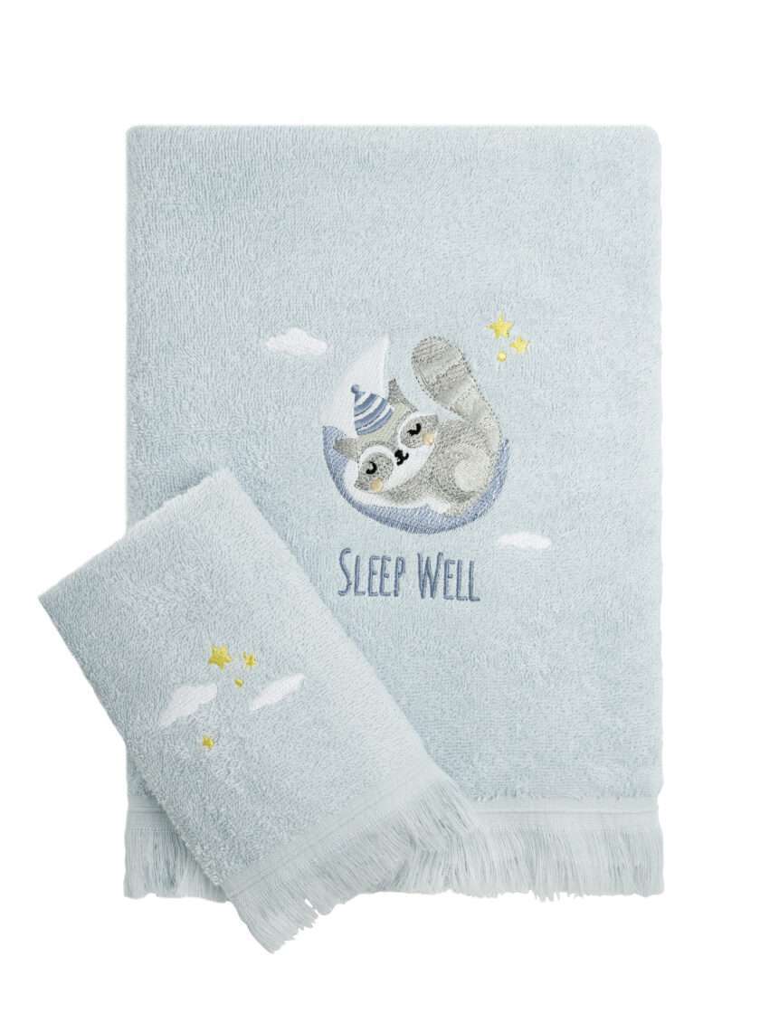 Σετ Πετσέτες (30x50 + 70x140) - Sleepy Racoon