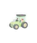 Τρακτέρ push & pull Farmyard Orange Tree Toys-1
