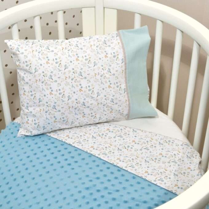 Oliver Baby Des.403 Minky Κουβέρτα Αγκαλιάς Διπλής Όψης Μέντα 75x95-1