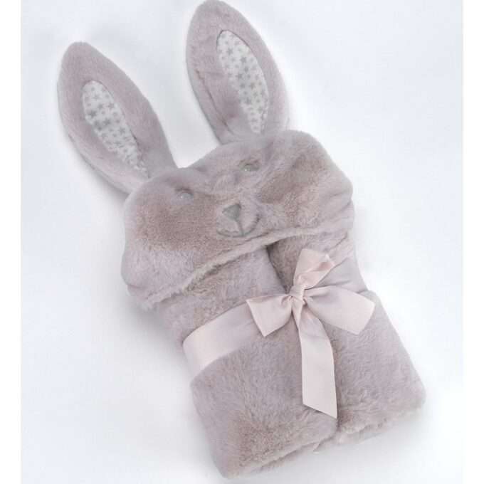 Κουβέρτα MORA POMPON RABBIT Σάπιο Μ΄ήλο 75Χ95cm-1
