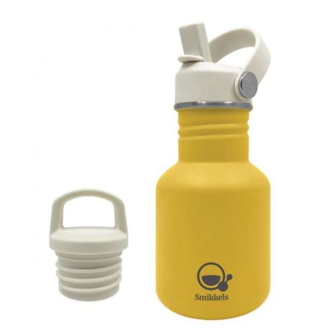 Μεταλλικό παγούρι 350ml Κίτρινο Smikkels-1