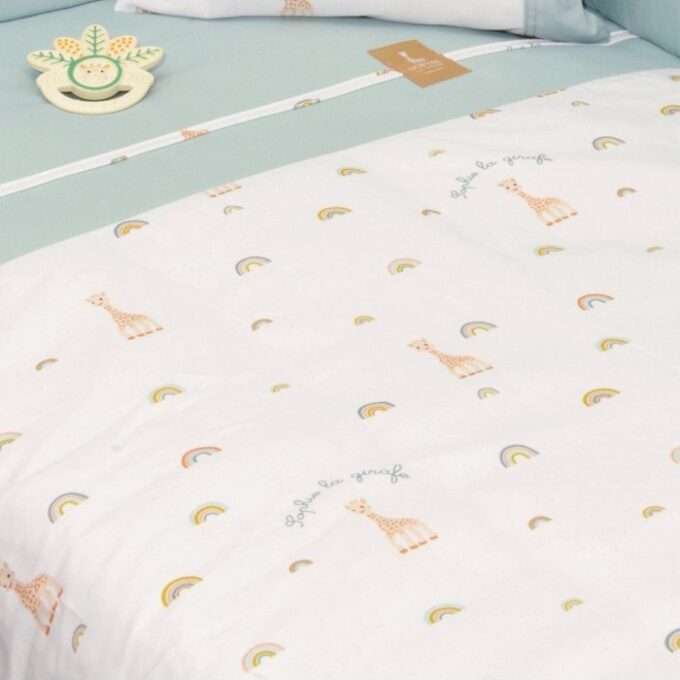 Παπλωματοθήκη με Φερμουάρ 100x140 Design 503 Sophie La Girafe-1