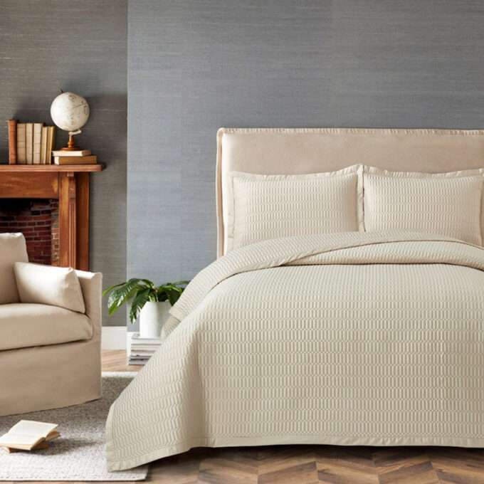Manolia Bedspread 240x250+Μαξ/θήκες 50x70/2τεμ (Sand)-1