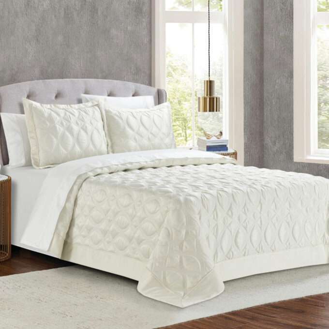 Monte Carlo (Ivory) Bedspread 250x240 + Mαξ/θήκες 50x70/2τεμ-1