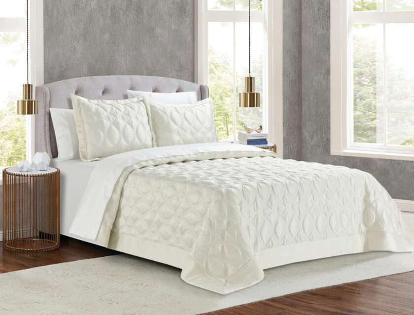 Monte Carlo (Ivory) Bedspread 250x240 + Mαξ/θήκες 50x70/2τεμ-1