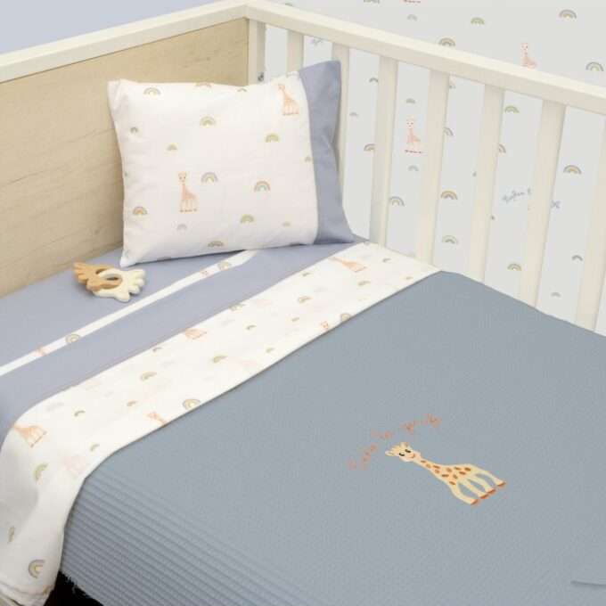 Κουβέρτα Πικέ Αγκαλιάς 75x95 Design 501 Sophie La Girafe-1