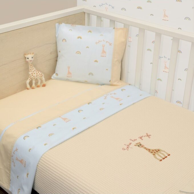 Κουβέρτα Πικέ Αγκαλιάς 75x95 Design 504 Sophie La Girafe-1