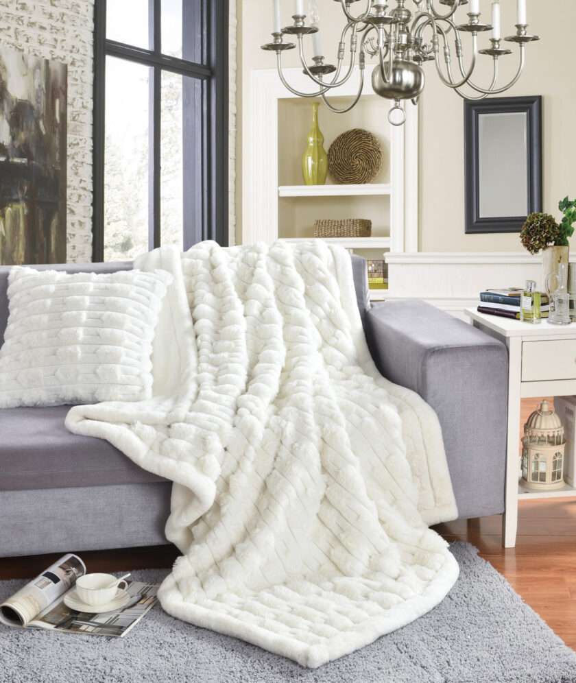 Boggi (White) 130×180 Throw/Blanket-1